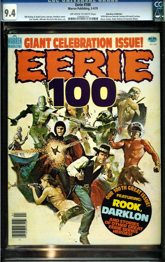 Eerie #100 CGC 9.4 ow/w Don Rosa Collection