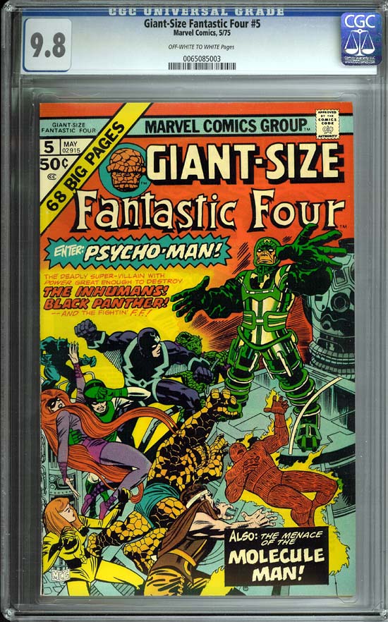 Giant-Size Fantastic Four #5 CGC 9.8 ow/w