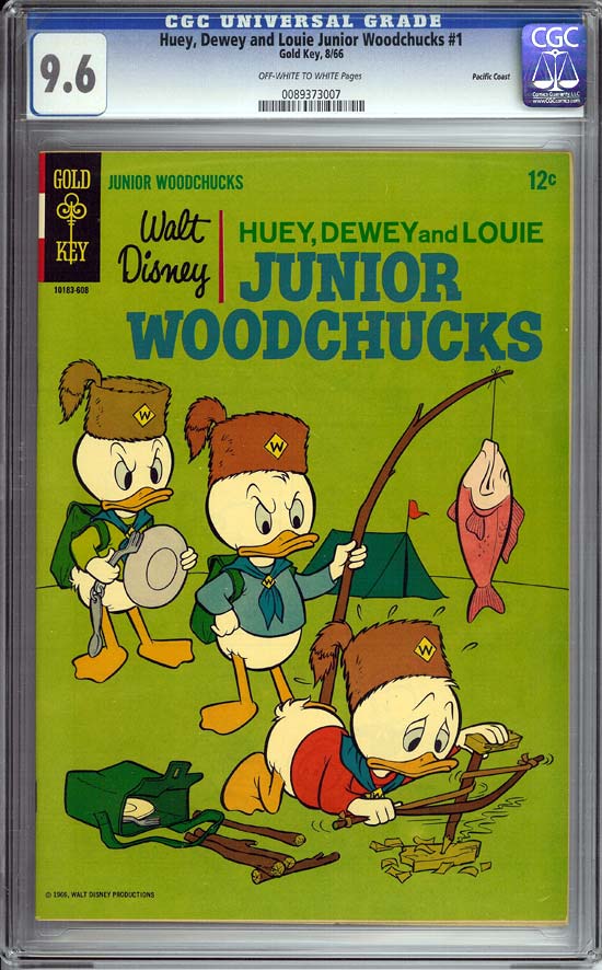 Huey, Dewey and Louie Junior Woodchucks #1 CGC 9.6ow/w Pacific Coast