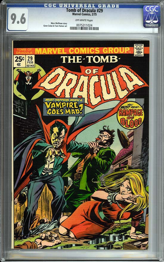 Tomb of Dracula #29 CGC 9.6 ow