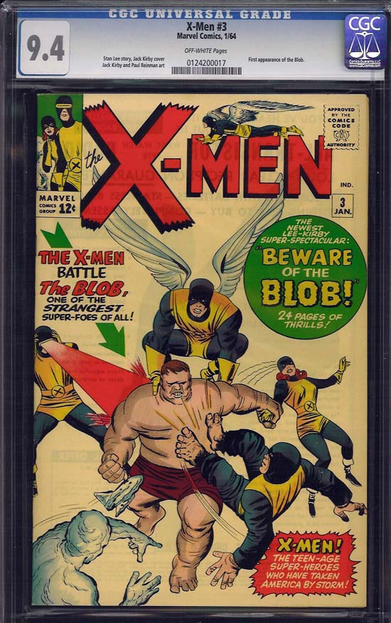 X-Men #3 CGC 9.4 ow/w Massachusetts