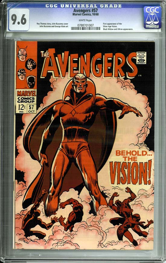 Avengers #57 CGC 9.6 w