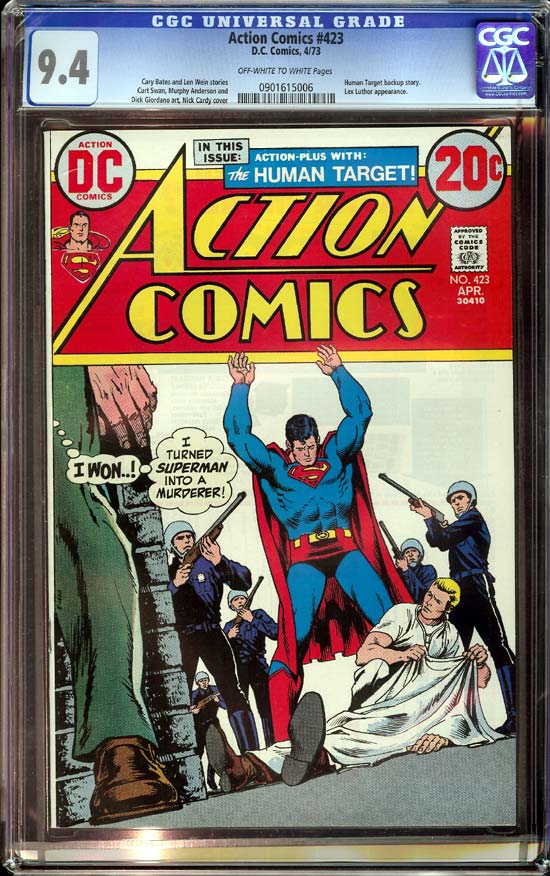 Action Comics #423 CGC 9.4 ow/w