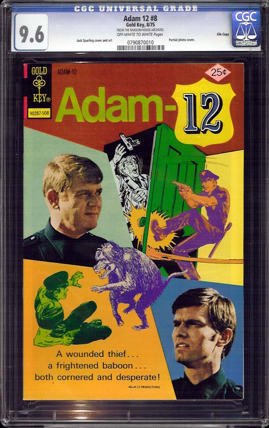 Adam 12 #8 CGC 9.6 ow/w File Copy