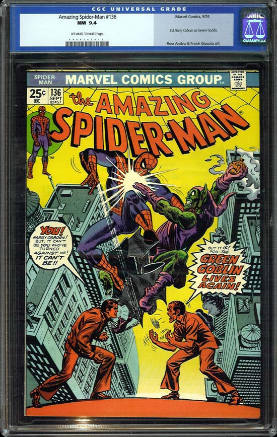 Amazing Spider-Man #136 CGC 9.4 ow/w