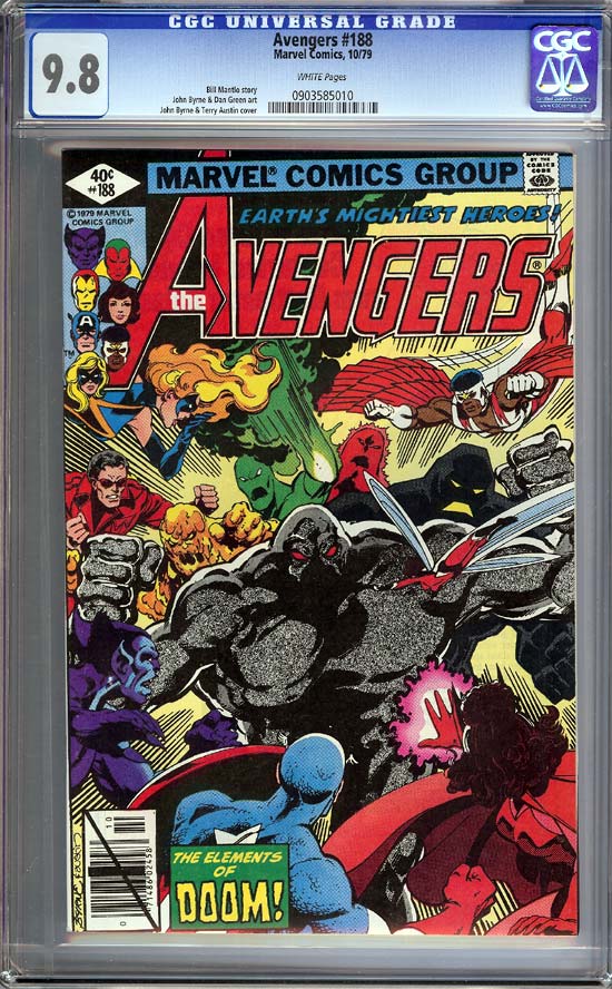 Avengers #188 CGC 9.8 w