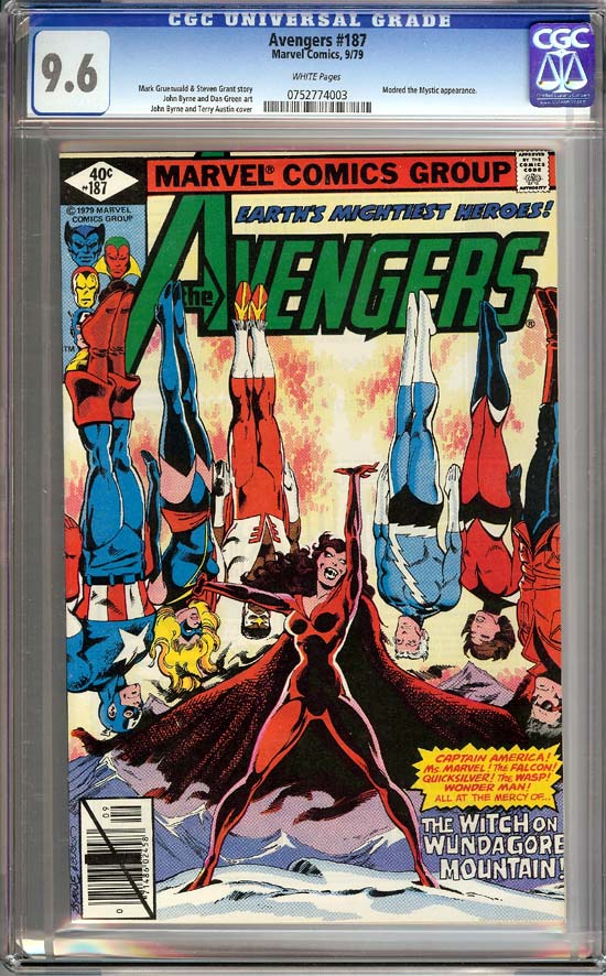 Avengers #187 CGC 9.6 w