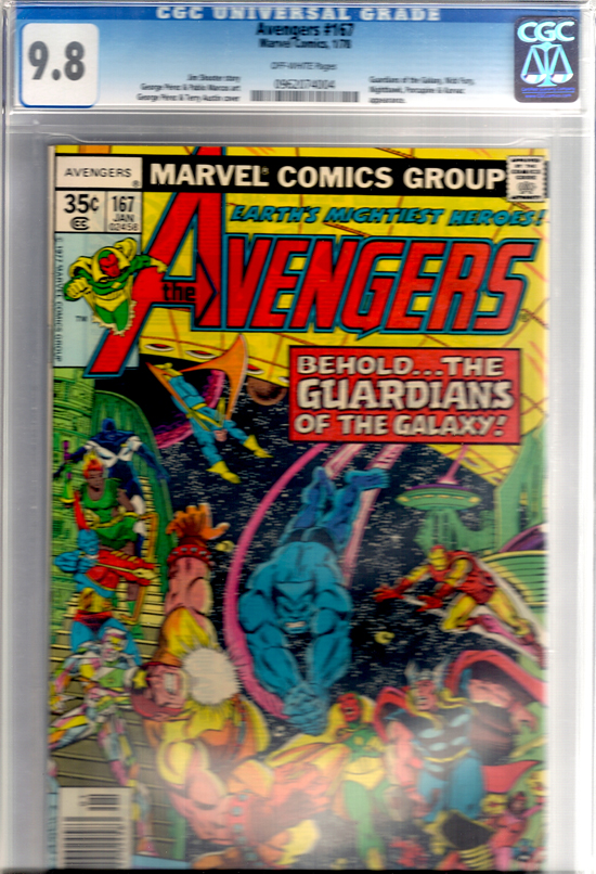 Avengers #167 CGC 9.8 ow