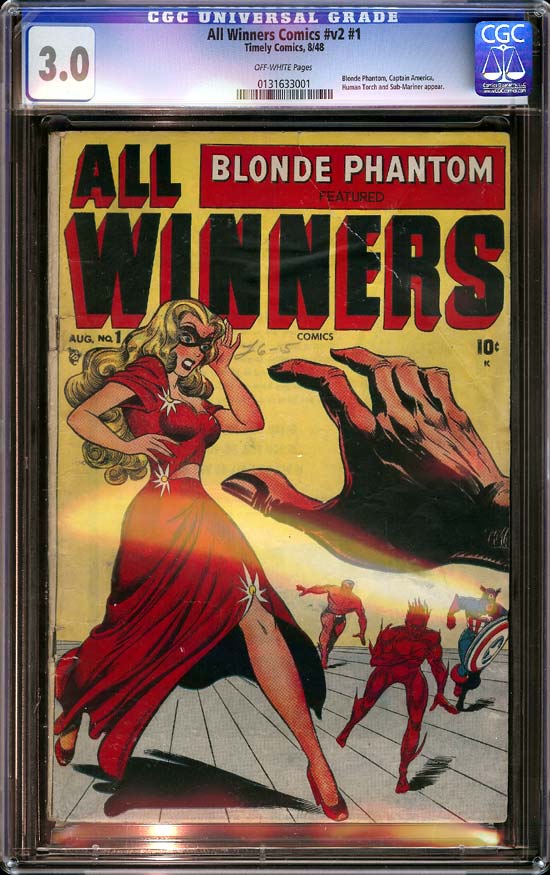 All Winners Comics Vol 2 #1 CGC 3.0 ow