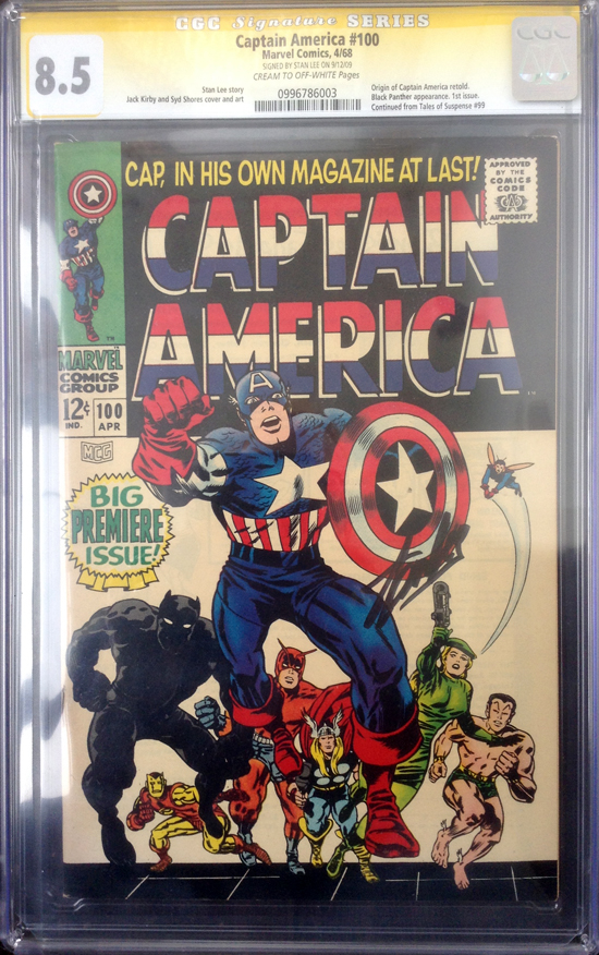 Captain America #100 CGC 8.5 cr/ow CGC Signature SERIES