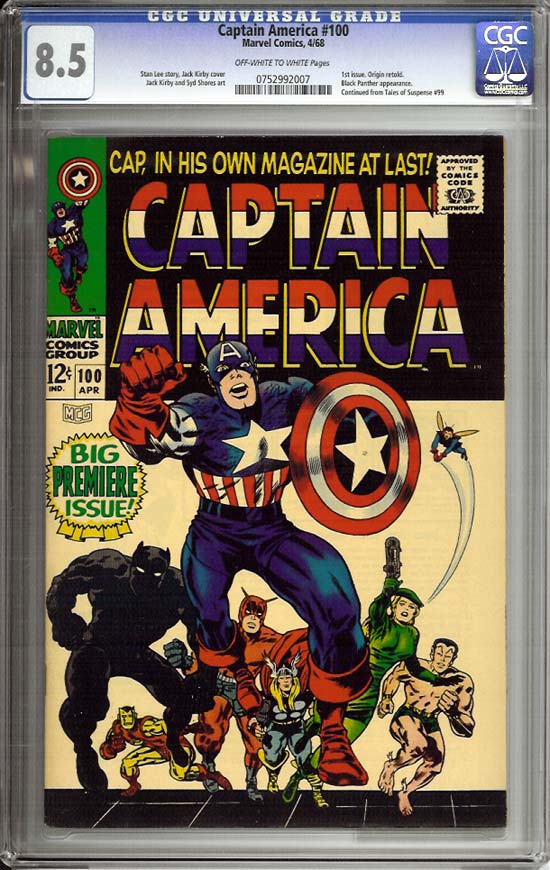 Captain America #100 CGC 8.5 ow/w