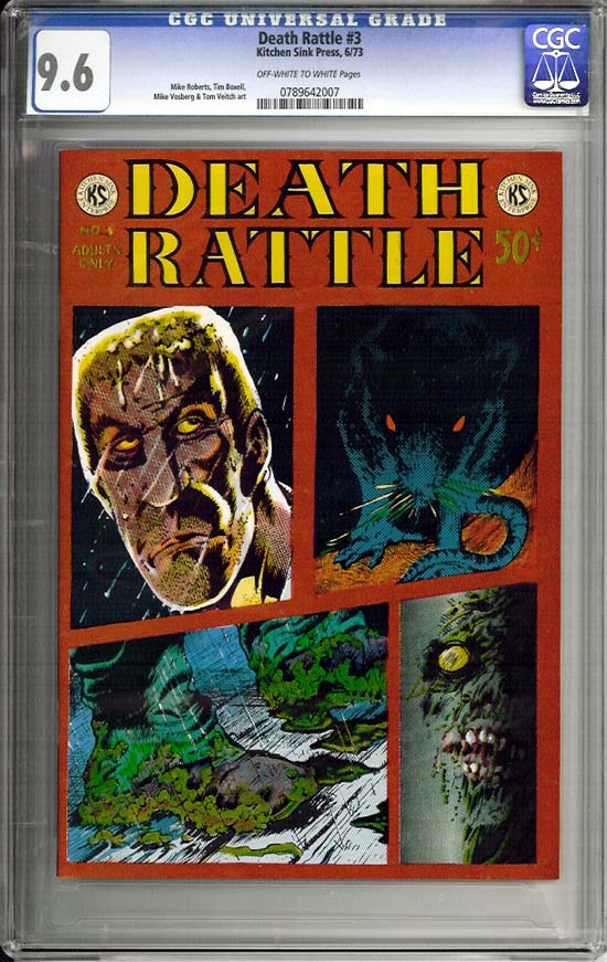 Death Rattle #3 CGC 9.6ow/w