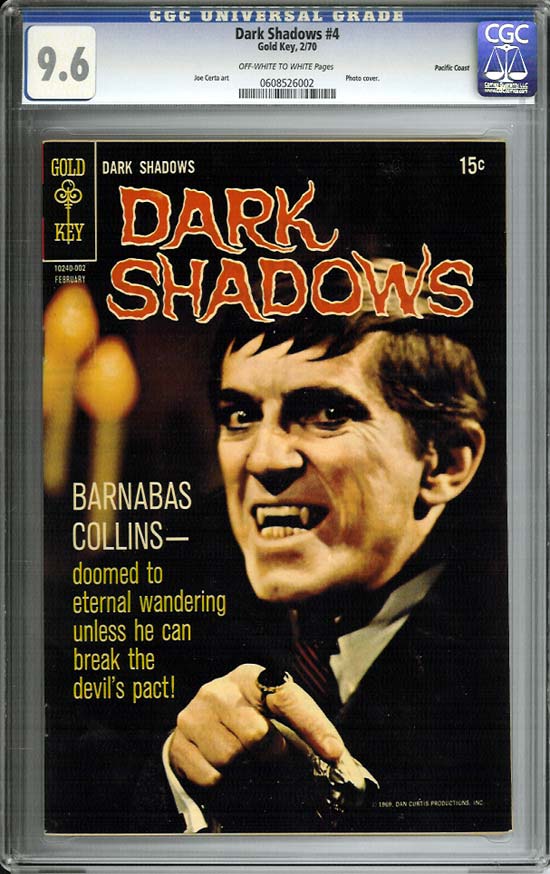 Dark Shadows #4 CGC 9.6 ow/w Pacific Coast