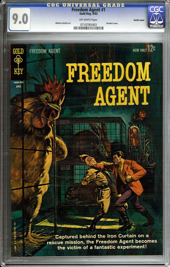 Freedom Agent #1 CGC 9.0ow Pacific Coast