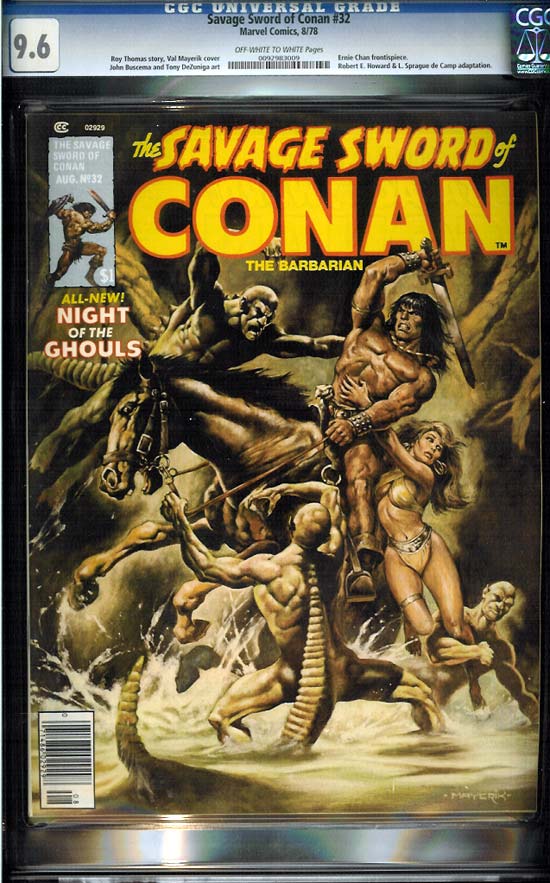 Savage Sword of Conan #32 CGC 9.6ow/w