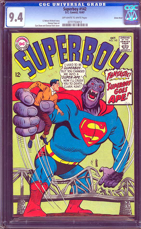 Superboy #142 CGC 9.4 ow/w Green River