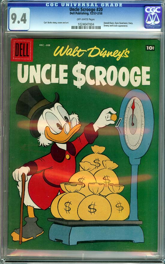 Uncle Scrooge #20 CGC 9.4 ow
