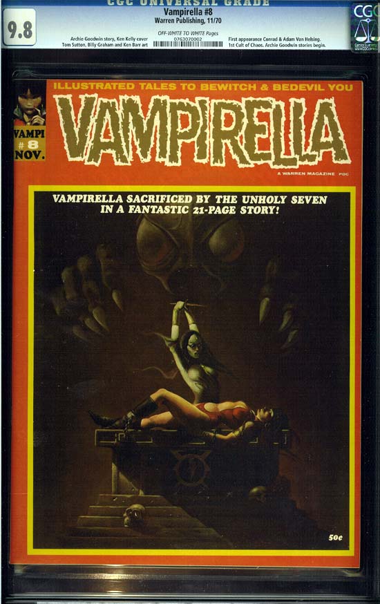 Vampirella #8 CGC 9.8ow/w