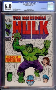 Auction Highlight: Incredible Hulk #116 6.0 Off-White to White