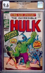 Auction Highlight: Incredible Hulk Annual #3 9.6 Off-White to White