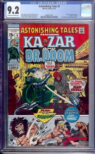 Auction Highlight: Astonishing Tales #5 9.2 Off-White to White