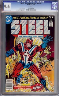 Auction Highlight: Steel, The Indestructible Man #1 9.6 White