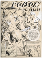 ALL COMICS # 4 PAGE 28 SPLASH ORIGINAL COMIC ART : HITLER 1943