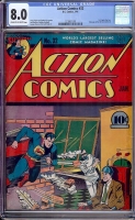 Action Comics #32 CGC 8.0 cr/ow