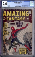 Amazing Fantasy #15 CGC 2.0 ow