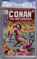 Conan The Barbarian #1 CGC 9.4 ow/w