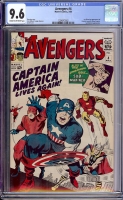 Avengers #4 CGC 9.6 cr/ow