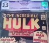 Incredible Hulk #1 CGC 3.5 n/a