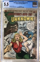 Adventures into the Unknown #14 CGC 5.5 cr/ow
