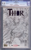 Thor #1 CGC 9.8 w Ross Sketch Cover
