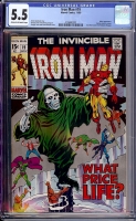 Iron Man #19 CGC 5.5 cr/ow
