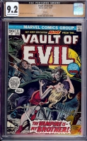 Vault of Evil #8 CGC 9.2 ow/w Winnipeg