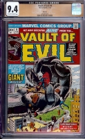 Vault of Evil #9 CGC 9.4 ow/w Winnipeg