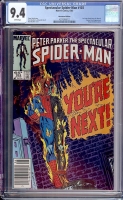 Spectacular Spider-Man #103 CGC 9.4 w Newsstand Edition