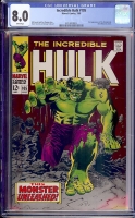 Incredible Hulk #105 CGC 8.0 w