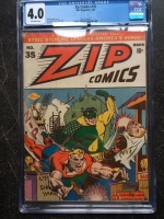 Zip Comics #35 CGC 4.0 ow