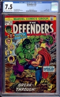 Defenders #10 CGC 7.5 ow/w