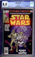 Star Wars #27 CGC 8.0 ow/w Newsstand Edition