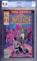 Justice #1 CGC 9.4 w Newsstand Edition