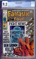 Fantastic Four #92 CGC 9.2 ow/w