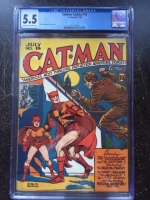 Catman Comics #18 CGC 5.5 cr/ow