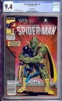 Web of Spider-Man #25 CGC 9.4 ow/w Newsstand Edition
