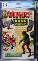 Avengers #8 CGC 9.2 ow/w