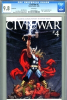 Civil War #4 CGC 9.8 w Variant Cover