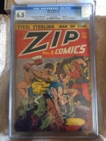 Zip Comics #8 CGC 6.5 cr/ow