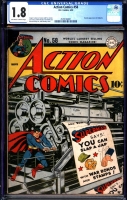 Action Comics #58 CGC 1.8 ow/w